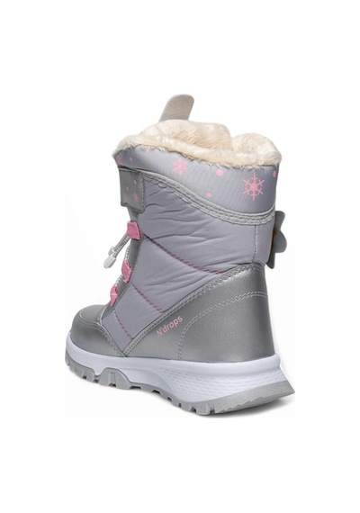 Kids Club Shoes Ndrops-014 İçi Yünlü Unisex Kar Botu Çocuk Bot Gümüş