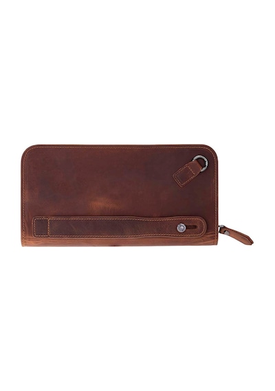 Bloominbag Faron Saddle Heritage Telefon Bölmeli Hakiki Deri Unisex Clutch Çanta kahverengi