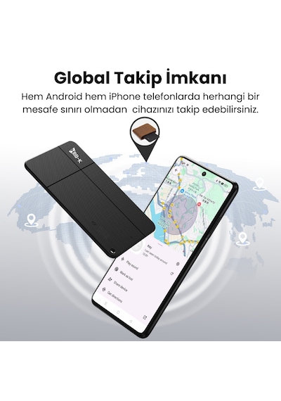 Hi Kart Apple Uyumlu iOS &android Takip Cihazı & Dijital Kartvizit Siyah Tekli Paket