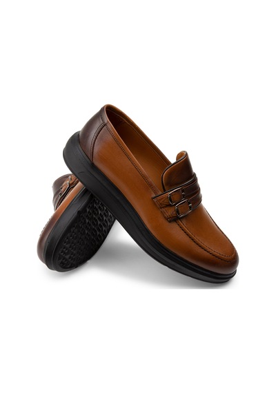 Deery Hakiki Deri Taba Rengi Comfort Erkek Loafer - 01925mtbap01 Taba