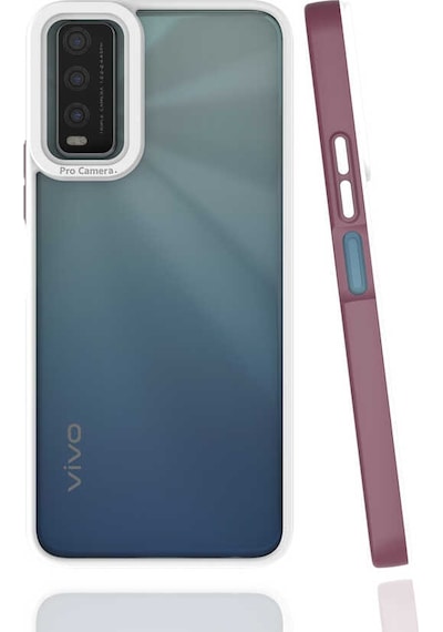 Zore Vivo Y20 Kılıf Msra Mima Kapak - Mürdüm Mürdüm
