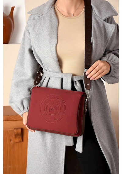 Just Polo Kadın Orijinal Yeni Sezon Omuz Çantası Shopper Ebat : 21 X 28 Cm Bordo