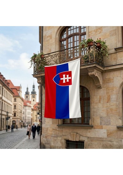 Slovakya Bayrağı Premium Raşel Kumaş 150x225 Cm Diğer