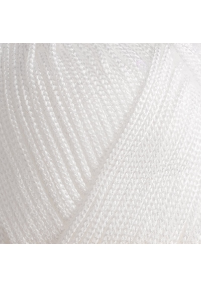 Stil Makrome 3 Mm 100 Gr 100 M Polyester Makrome Parlak Örgü Ve Çanta İpi - Optik Beyaz