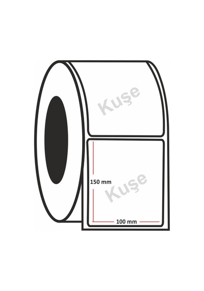 Kuşe Etiket 150X100 MM 250'lik Rulo