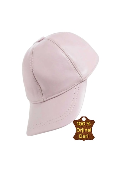 Unisex %100 Deri Arkadan Ayarlanabilir Baseball Kep Şapka Lila