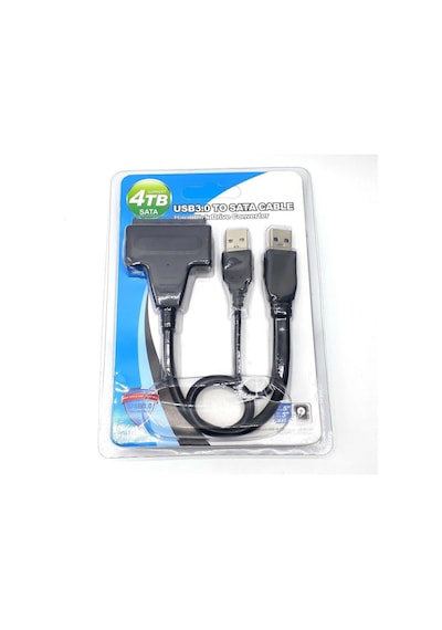 Usb 3.0 İle Sata Kablo Dönüştürücü, 2.5 İnç Ve 3.5 İnç Hdd/ssd Bağlantısı, 4tb Destekli, Hızlı Standart