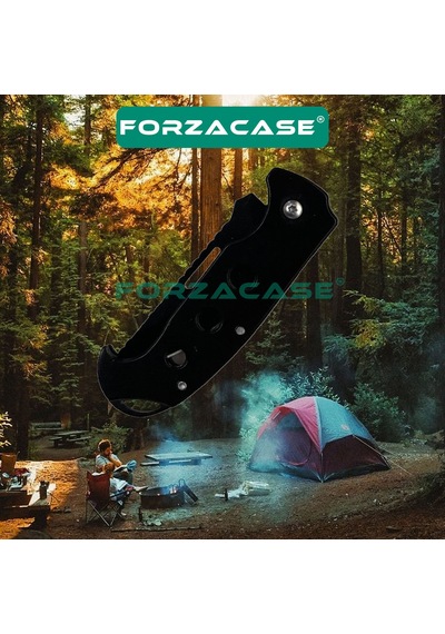 Forzacase Paslanmaz Çelik Ultra Keskin Outdoor Avcılık Kamp Çakısı Fc345 Siyah