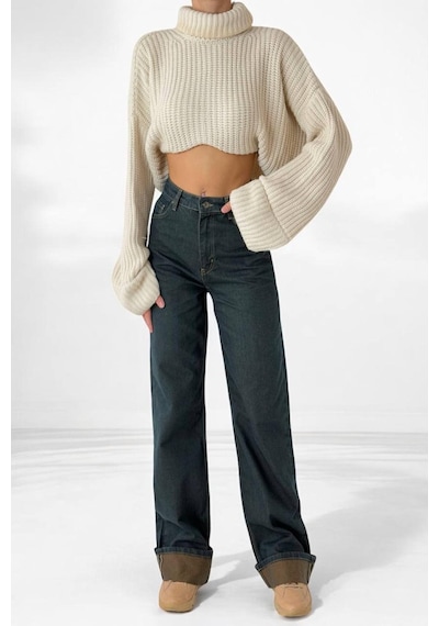 Lacarino 7714 W.leg Kadın Jean Pantolon Od Brown