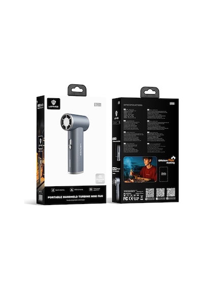 Lenyes Ltf01 Dijital Led Göstergeli 3 Kademeli Portatif Soğutucu El Fanı Gri Lenyes Ltf01 Dijital Led Göstergeli 3 Kademeli Portatif Soğutucu El Fanı Gri