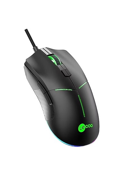 Lecoo Ms109 Usb+kablolu 6400dpı+8 Tuşlu Rgb Aydınlatmalı Siyah Gaming Mouse Optik