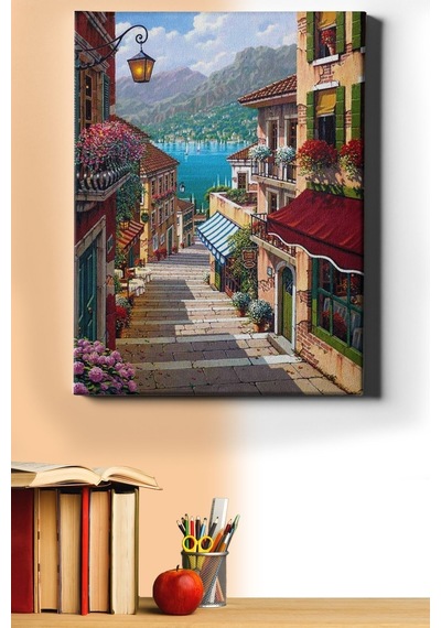 Webstyle Sayılarla Boyama Seti Kasnaklı Çiçek Sokağı 60 X 75 Cm