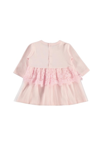 Civil Baby Fırfır Tüllü 3-12 Ay Elbise - Pembe