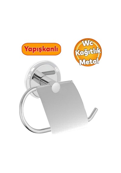 Son Yapışkanlı Tuvalet Kağıtlığı Wc Kağıtlık Tutucu Krom Yk-703 Çok Renkli