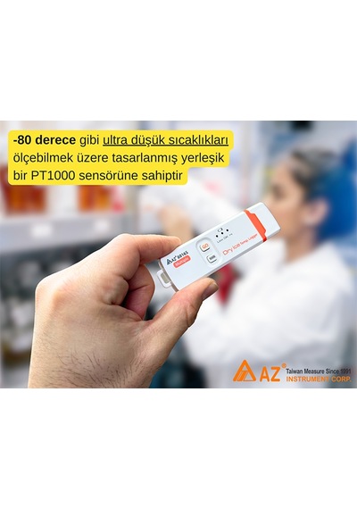 Az 88165 Aşı İlaç Ve Hassas Ürün Taşıma Isı Kayıt Cihazı Pil Ömrü Kadar Kullanımlı