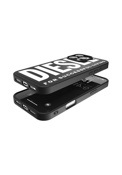 Diesel Apple iPhone 16 Pro Max Uyumlu Magsafe Destekli Core Kalıplı Kılıf - Siyah/beyaz