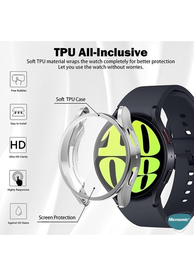 Samsung Galaxy Watch 7 40mm İçin Kılıf Ekranı Tam Kaplayan 360 Full Round Soft Silicone Şeffaf Galaxy Watch 7 40mm İle Uyumlu Kılıf - Şeffaf Çok Renkli Samsung Galaxy Watch 7 40mm İçin Kılıf Ekranı Tam Kaplayan 360 Full Round Soft Silicone Şeffaf Galaxy Watch 7 40mm İle Uyumlu Kılıf - Şeffaf Çok Renkli