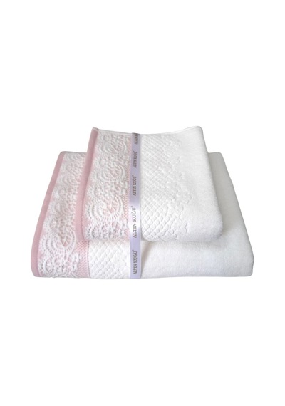 Evony Banyo Havlu Seti 2'li Pembe 50x90cm+90x150cm