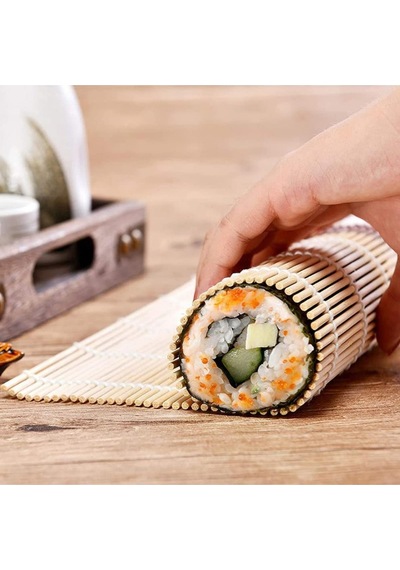 Bamboo Bambu Sushi Sarma Hasırı Sushi Wrapping Mat Çok Renkli
