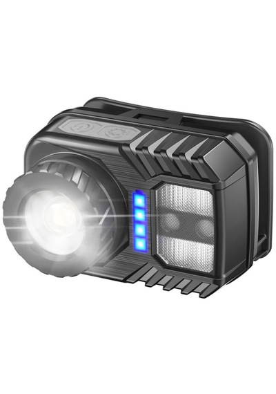 Peakstar Ps-571 Sensör Xpg Cob Led Usb Şarj Edilebilir Lityum Pilli Zoomlu Kafa Lambası Çok Renkli 34968169