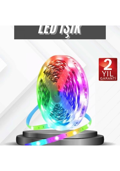 Rgb Şerit Led 10 Metre Led Işık Kumanda İle Kontrol Rgb 05391414