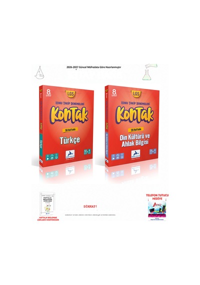Paraf 8. Sınıf Din Kültürü, Türkçe Kontak Deneme 2 Kitap Seti