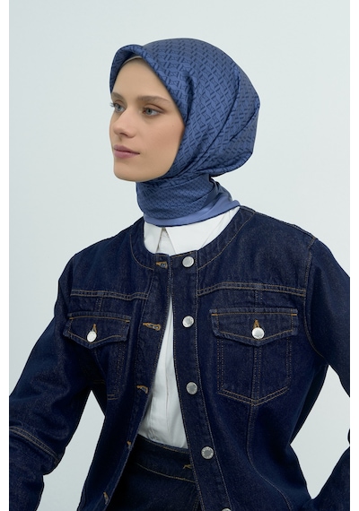 Armine Saf İpek Sura Eşarp-2026 İlkbahar-yaz- 950200d İndigo Mavi