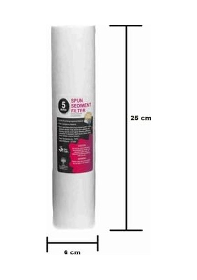 Açık Kasa Su Arıtma Cihazı 10 Inç 5 Mikron Sediment Spun Filtre 25 Adet Diğer