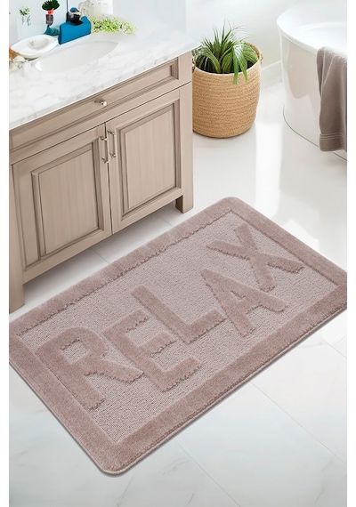 Doğal Kaymaz Taban Banyo Paspas Uzun Ömürlü Yumuşak Dokulu Su Emici Yıkanabilir Relax 60x100 Vizon
