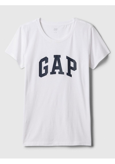 Gap V-ss Logo Classic Tee Kadın Tişört-8076 Beyaz