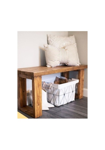 Ahşap Bank , 95x30xh:40cm Bench , Mutfak Bankı, Kapı Önü Bank, Antre Hol Bank Ceviz