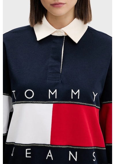 Tommy Jeans Tommy Hilfiger Logolu Pamuklu Oversize Polo Yaka Sweat Kadın Sweat Dw0dw22827 C1g Lacivert Tommy Jeans Tommy Hilfiger Logolu Pamuklu Oversize Polo Yaka Sweat Kadın Sweat Dw0dw22827 C1g Lacivert