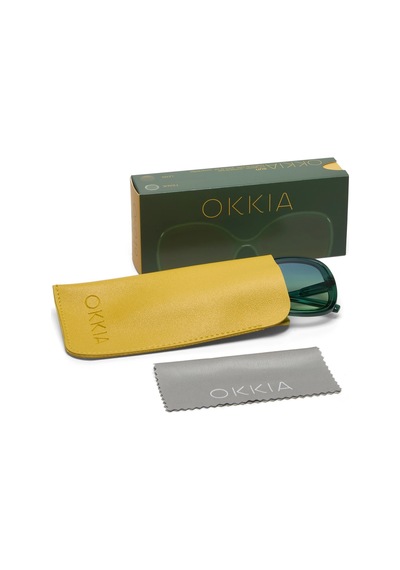 Okkia Anna Butterfly Kadın Güneş Gözlüğü Green/yellow Degrade Yeşil