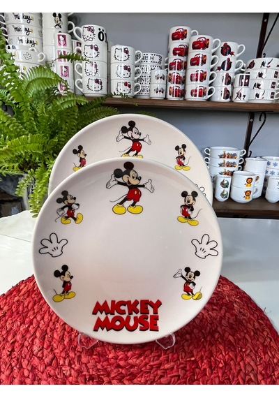 6 Parça Mickey Mouse Model Çocuk Bebek Yemek Takımı Beslenme Seti Çok Renkli