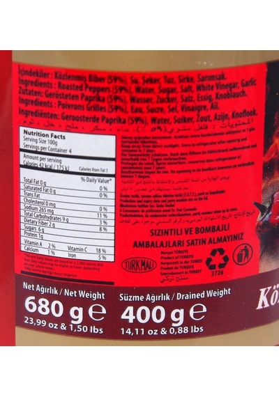 Öncü Közlenmiş Biber 680 G 10'lu Set