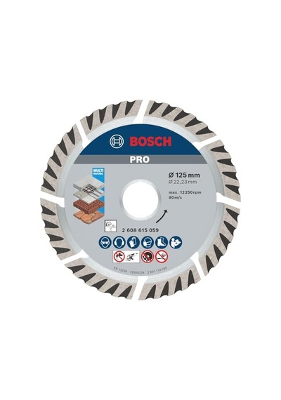 Professional Accessories Elmas Kesme Ve Delme Aksesuarları, Disk, Gri, 1 Adet, 12,5 Cm