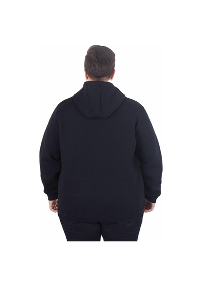 Starbattal Büyük Beden Unisex Kapüşonlu 3ip Sweat 11701 Lacıvert Lacivert
