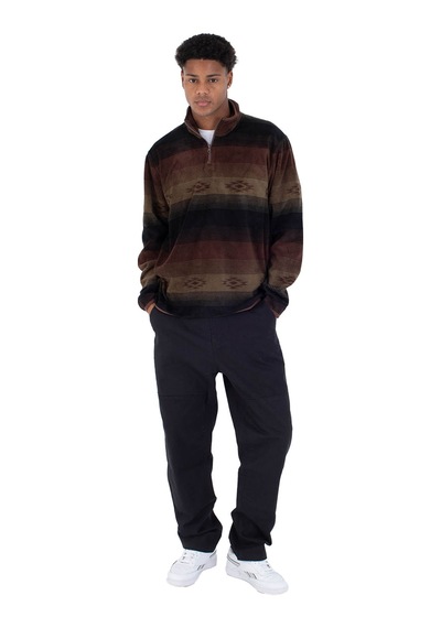 Hurley Hurley Mesa Windchill 1/4 Zip Erkek Kahverengi Polar 862 Kahve