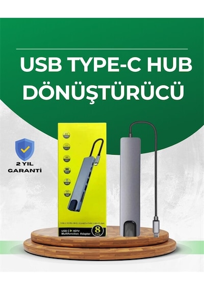 Northcity Type C Dönüştürücü 2 Usb3.0, Sd/ms, 4k Hdmı & Rj45 - Profesyonel Çoklu Bağlantı Hub