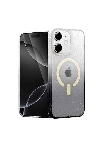 Apple iPhone Uyumlu  12 Uyumlu Pummel Shiny Magsafe Kapak - Siyah