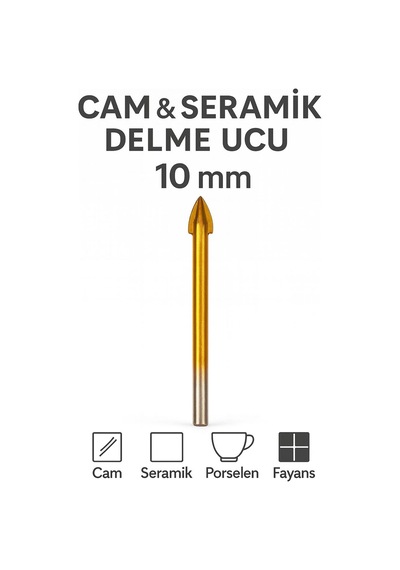 Merttools Cam & Seramik Delme Matkap Ucu 10 Mm