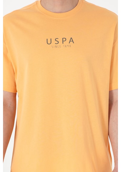 U.S. Polo Assn. Erkek Oversize Fit Bisiklet Yaka Turuncu Tişört 50299543-VR202