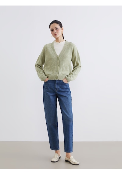 Lcw Modest İndigo Barrel Fit Kadın Jean Pantolon