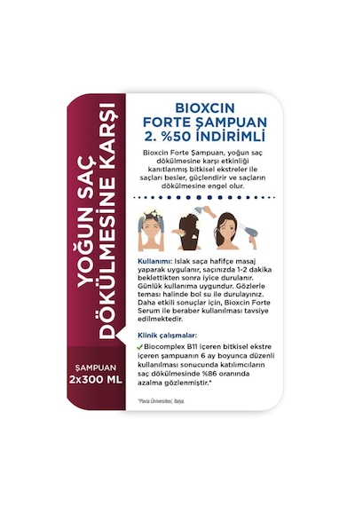 Saç Dökülmesine Karşı 2'li Şampuan 300 Ml