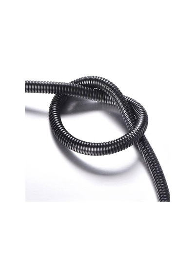 Örgülü Duş Hortumu Spiral Shower Hose, Siyah