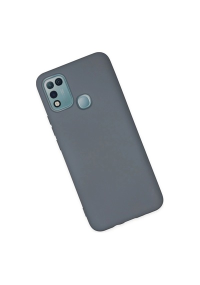 İnfinix Hot 10 Play Kılıf Nano İçi Kadife Silikon - Gri -