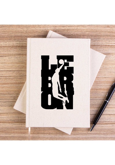 Lebron J. Smaç Çizgisiz Kanvas Defter Krem
