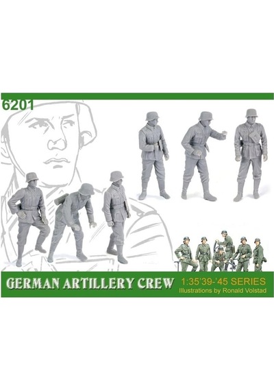 Dragon 6201 1/35 Ölçek, Alman Topçu Mürettebatı Asker Figürleri Plastik Model Kiti-49263
