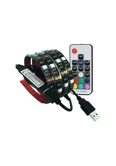 Triline Tv Arkası Silikonlu Kumandalı Rgb Led Şerit 16 Renk