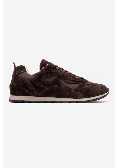 Sahra Kahverengi Süet Hakiki Deri Kadın Sneaker Kahverengi